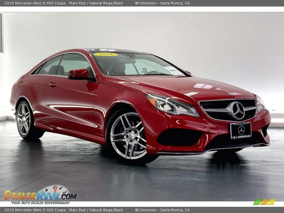 2016 Mercedes-Benz E 400 Coupe Mars Red / Natural Beige/Black Photo #34