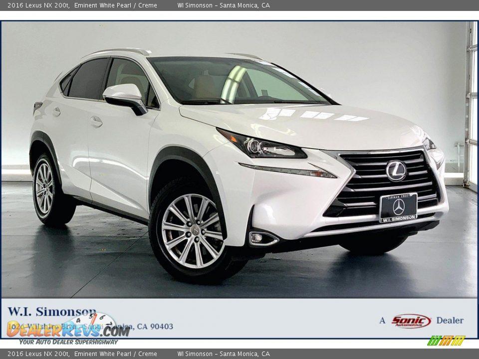 2016 Lexus NX 200t Eminent White Pearl / Creme Photo #1