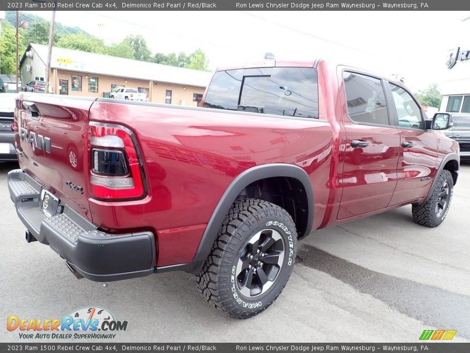 2023 Ram 1500 Rebel Crew Cab 4x4 Delmonico Red Pearl / Red/Black Photo #6