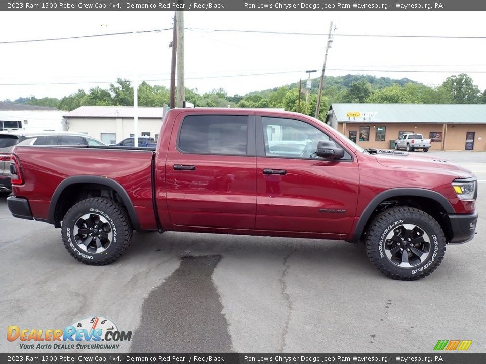 2023 Ram 1500 Rebel Crew Cab 4x4 Delmonico Red Pearl / Red/Black Photo #7