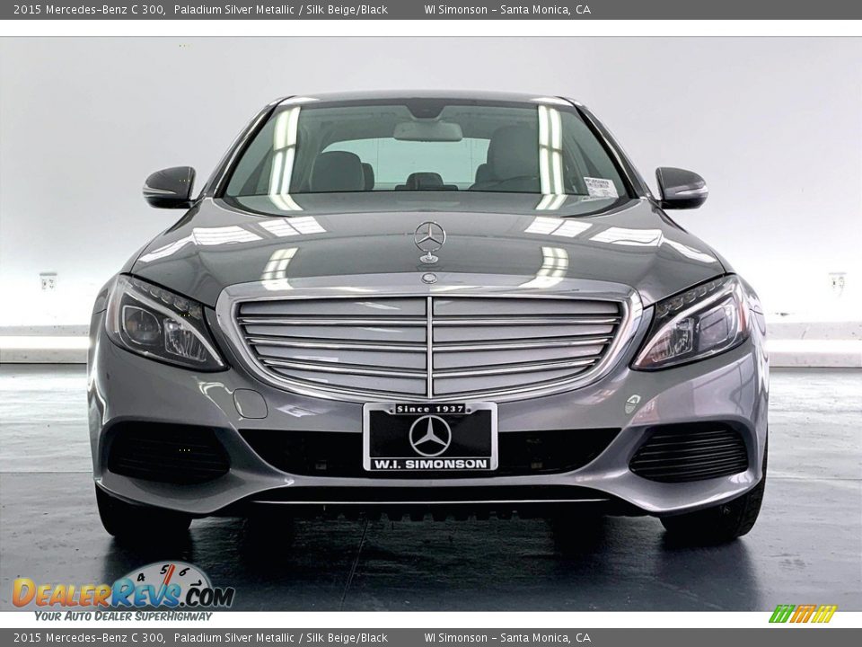 2015 Mercedes-Benz C 300 Paladium Silver Metallic / Silk Beige/Black Photo #2