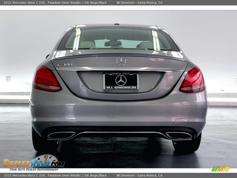 2015 Mercedes-Benz C 300 Paladium Silver Metallic / Silk Beige/Black Photo #3