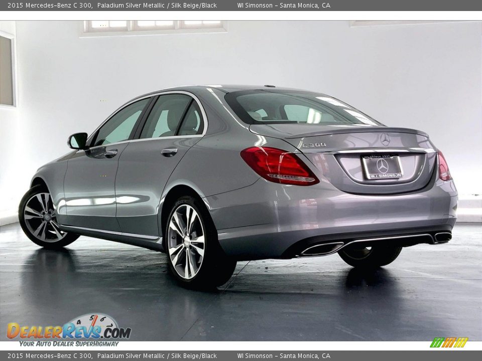 2015 Mercedes-Benz C 300 Paladium Silver Metallic / Silk Beige/Black Photo #10