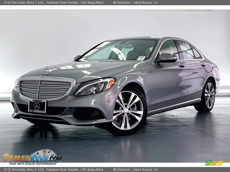 2015 Mercedes-Benz C 300 Paladium Silver Metallic / Silk Beige/Black Photo #12