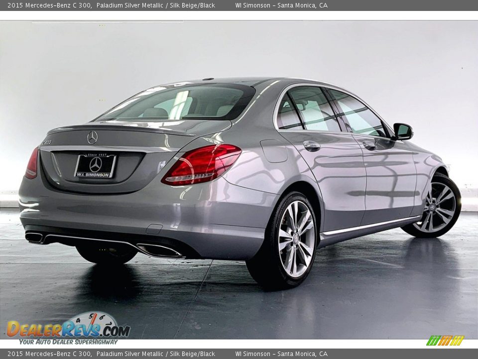 2015 Mercedes-Benz C 300 Paladium Silver Metallic / Silk Beige/Black Photo #13