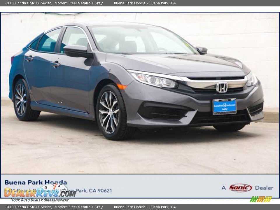 2018 Honda Civic LX Sedan Modern Steel Metallic / Gray Photo #1