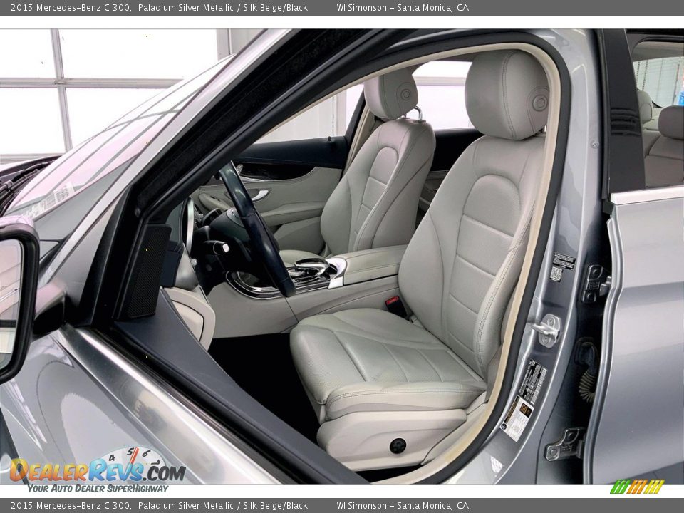 2015 Mercedes-Benz C 300 Paladium Silver Metallic / Silk Beige/Black Photo #18