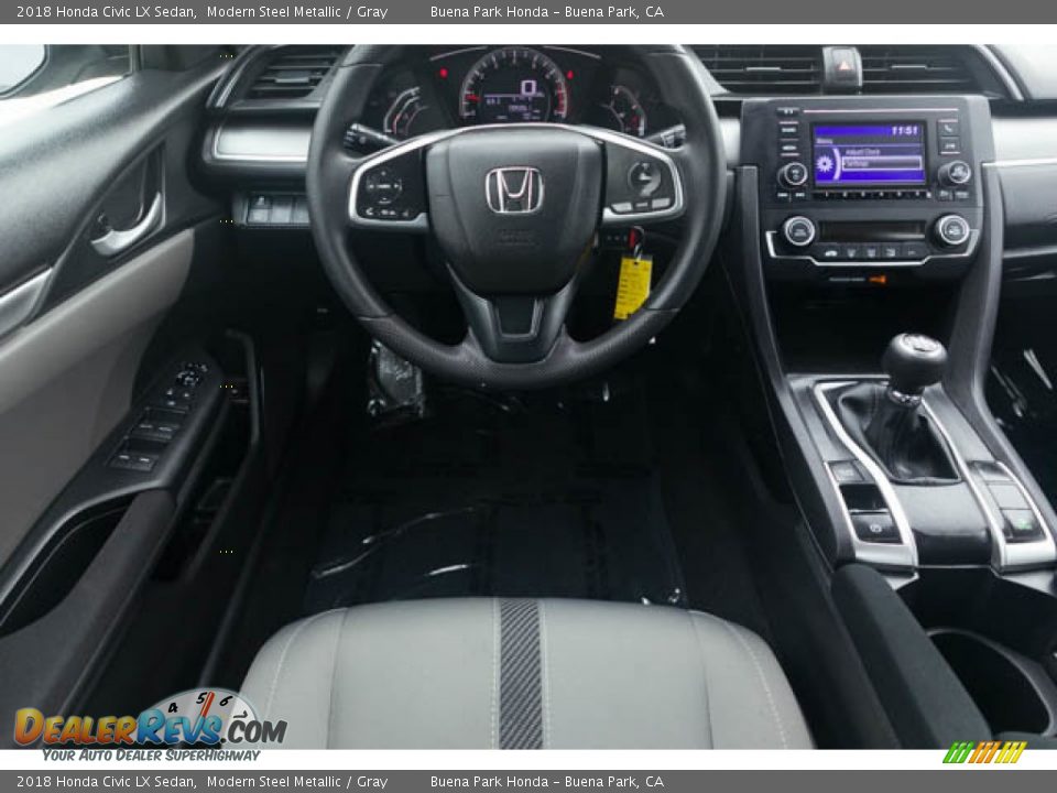 2018 Honda Civic LX Sedan Modern Steel Metallic / Gray Photo #5