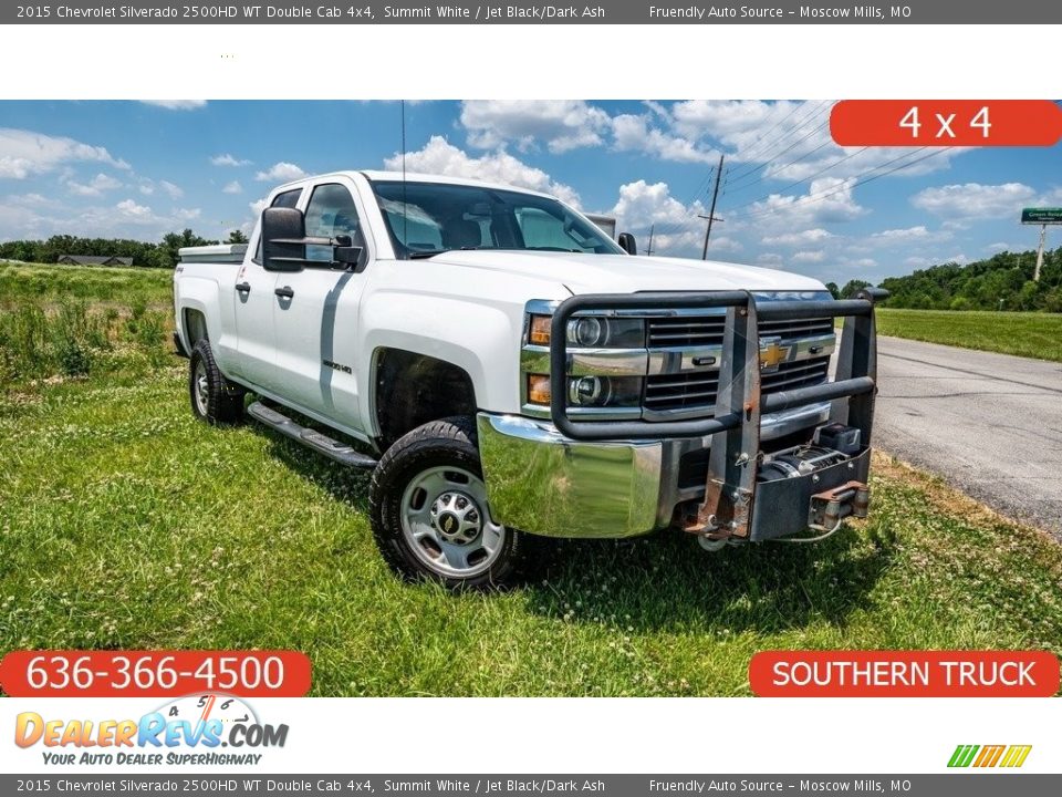 2015 Chevrolet Silverado 2500HD WT Double Cab 4x4 Summit White / Jet Black/Dark Ash Photo #1