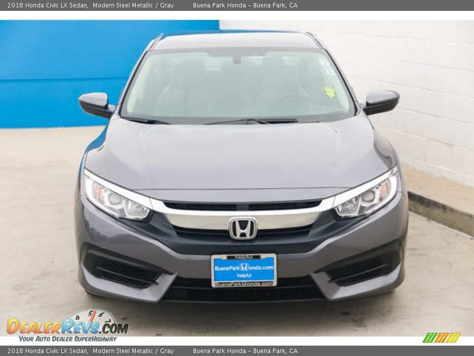 2018 Honda Civic LX Sedan Modern Steel Metallic / Gray Photo #7