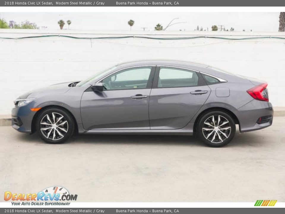 2018 Honda Civic LX Sedan Modern Steel Metallic / Gray Photo #10