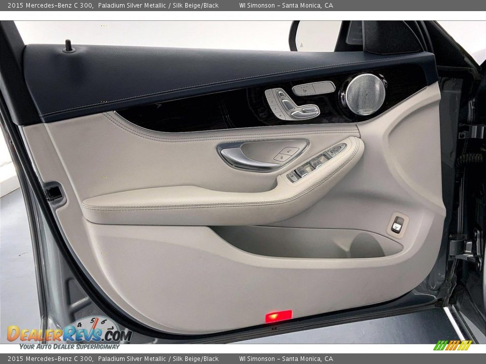 2015 Mercedes-Benz C 300 Paladium Silver Metallic / Silk Beige/Black Photo #25