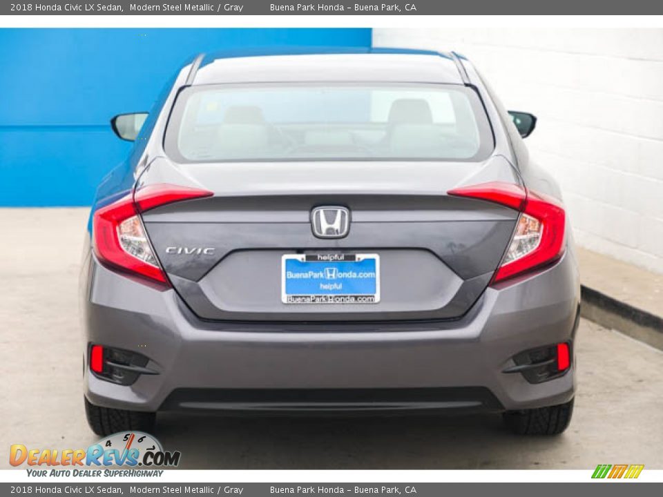 2018 Honda Civic LX Sedan Modern Steel Metallic / Gray Photo #11