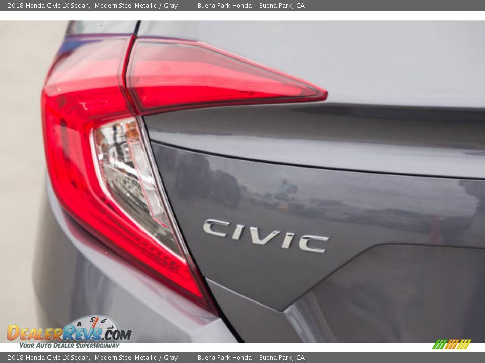 2018 Honda Civic LX Sedan Modern Steel Metallic / Gray Photo #12