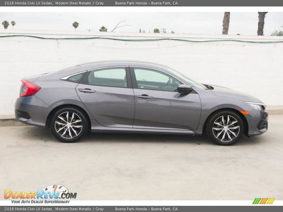 2018 Honda Civic LX Sedan Modern Steel Metallic / Gray Photo #14