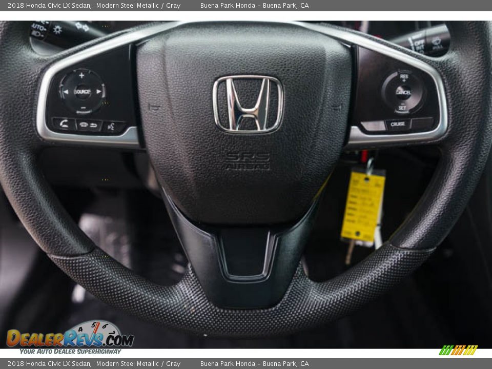 2018 Honda Civic LX Sedan Modern Steel Metallic / Gray Photo #15