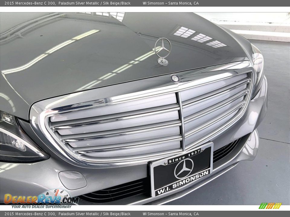 2015 Mercedes-Benz C 300 Paladium Silver Metallic / Silk Beige/Black Photo #29