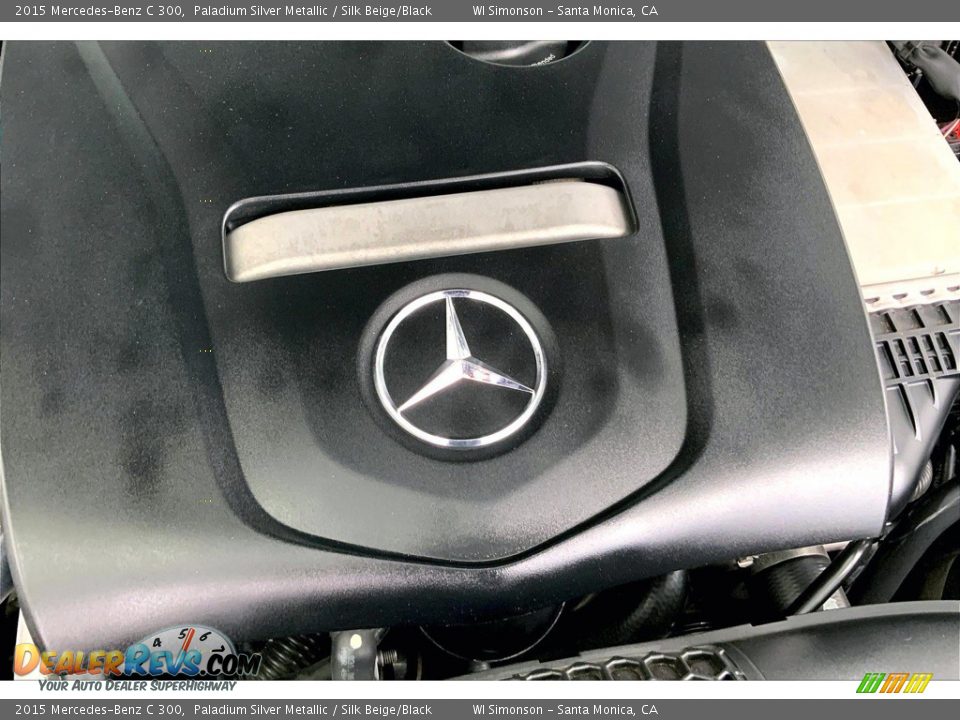 2015 Mercedes-Benz C 300 Paladium Silver Metallic / Silk Beige/Black Photo #31