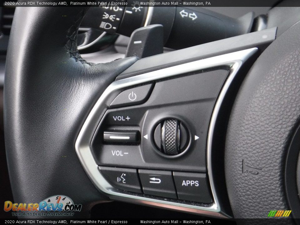2020 Acura RDX Technology AWD Steering Wheel Photo #10