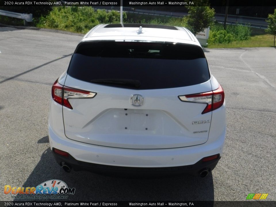 2020 Acura RDX Technology AWD Platinum White Pearl / Espresso Photo #17