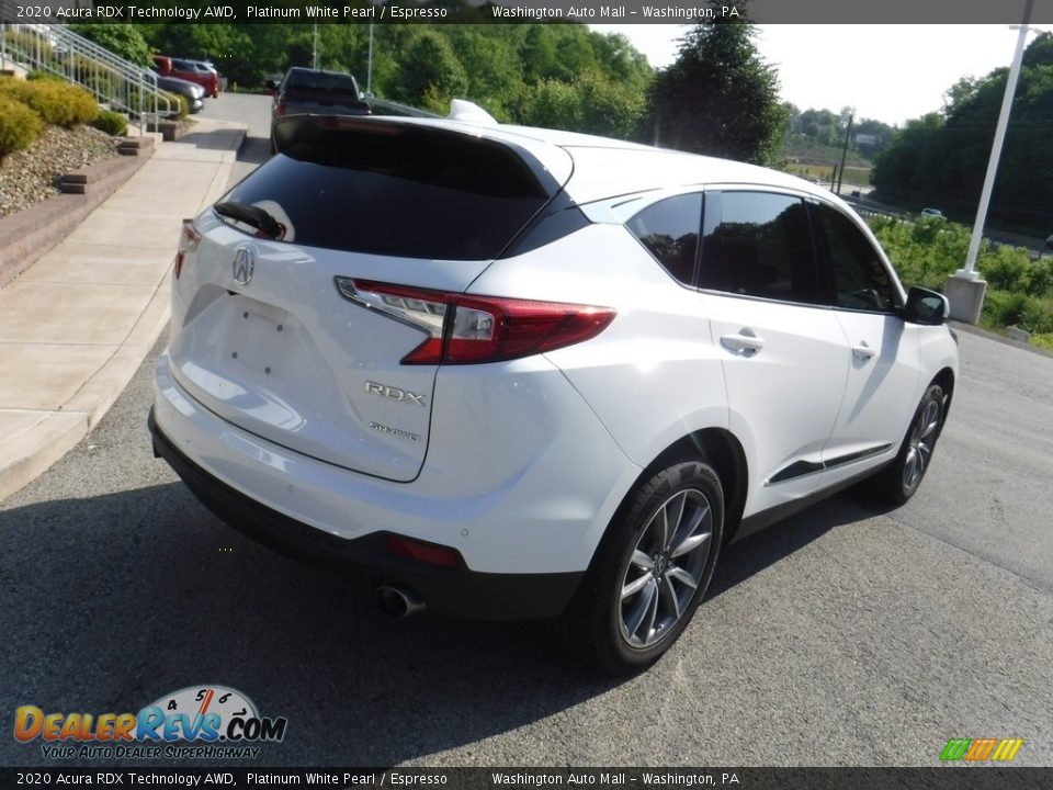 2020 Acura RDX Technology AWD Platinum White Pearl / Espresso Photo #18