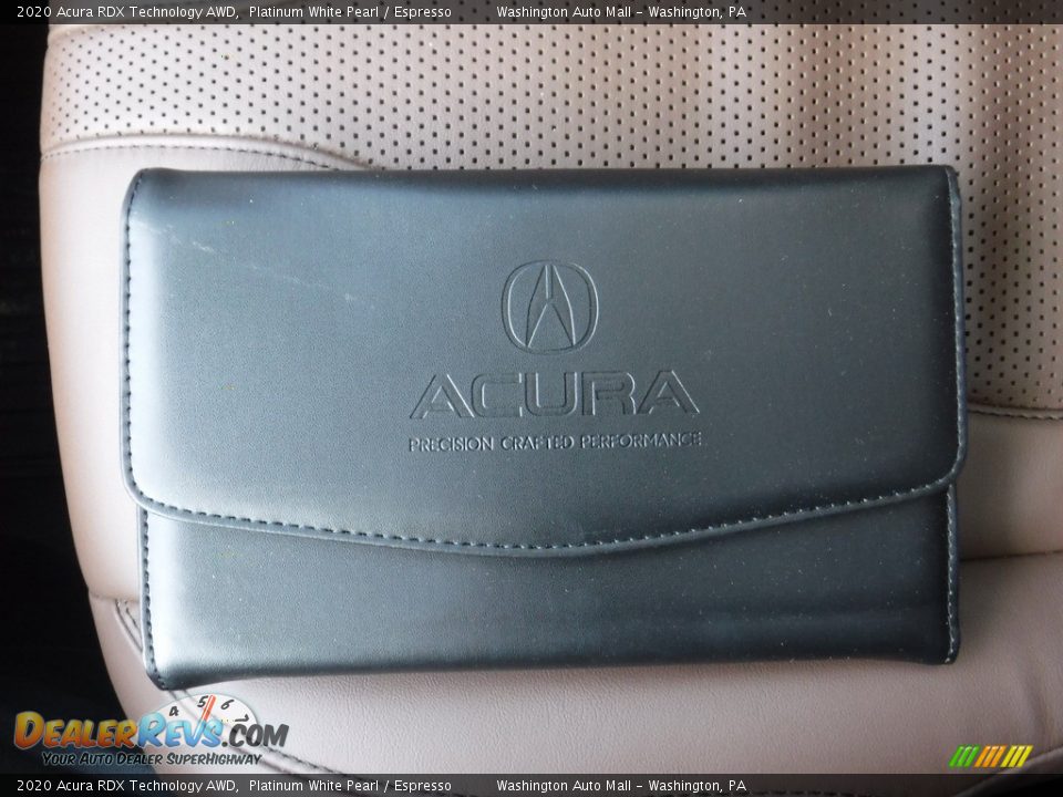 2020 Acura RDX Technology AWD Platinum White Pearl / Espresso Photo #36