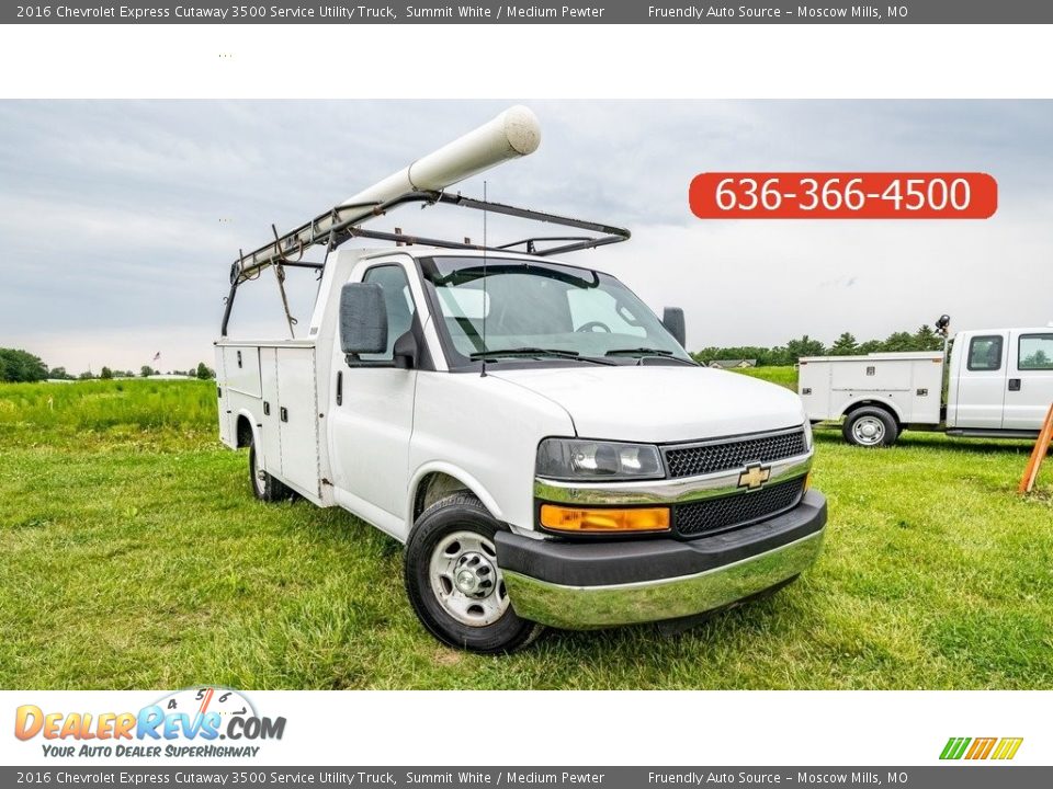 2016 Chevrolet Express Cutaway 3500 Service Utility Truck Summit White / Medium Pewter Photo #1