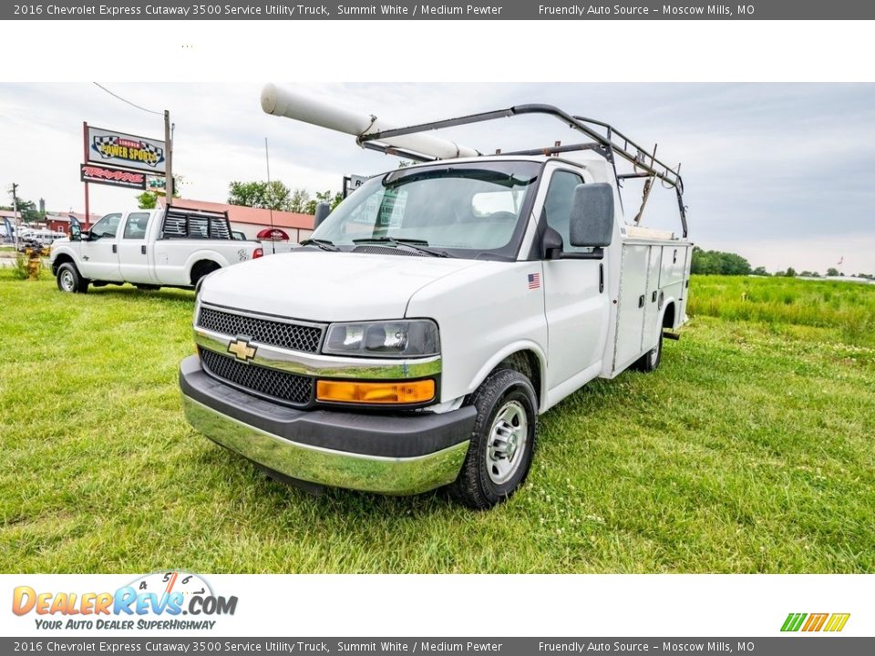 2016 Chevrolet Express Cutaway 3500 Service Utility Truck Summit White / Medium Pewter Photo #10