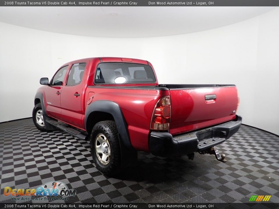 2008 Toyota Tacoma V6 Double Cab 4x4 Impulse Red Pearl / Graphite Gray Photo #4