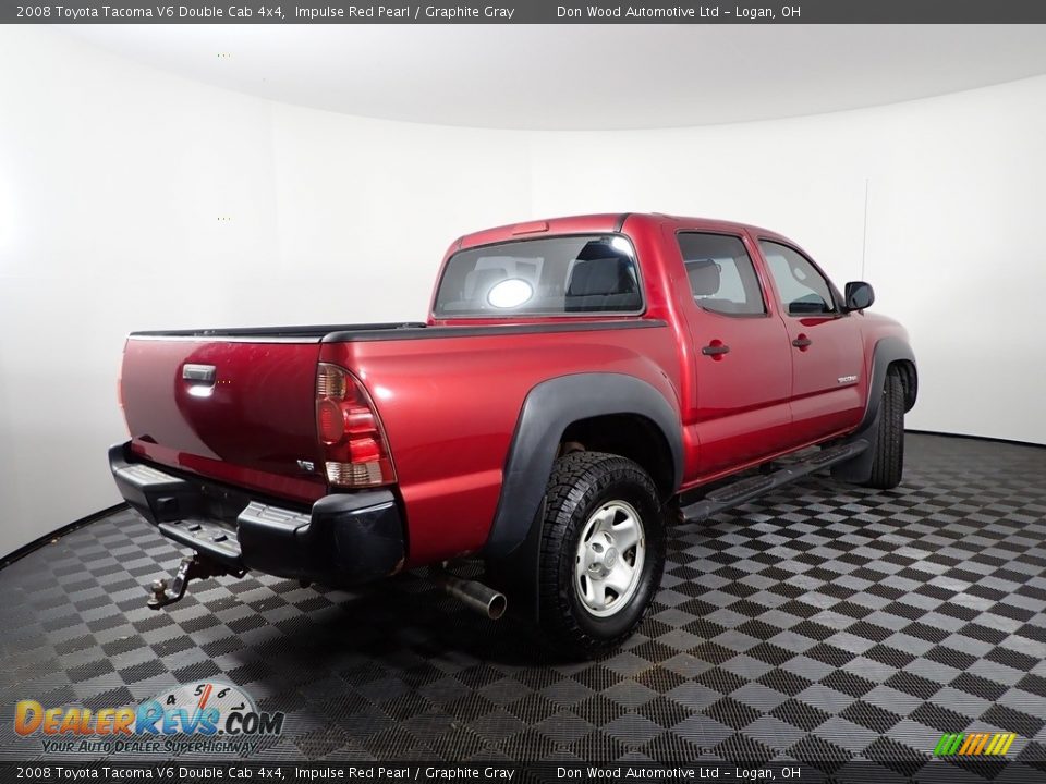 2008 Toyota Tacoma V6 Double Cab 4x4 Impulse Red Pearl / Graphite Gray Photo #7