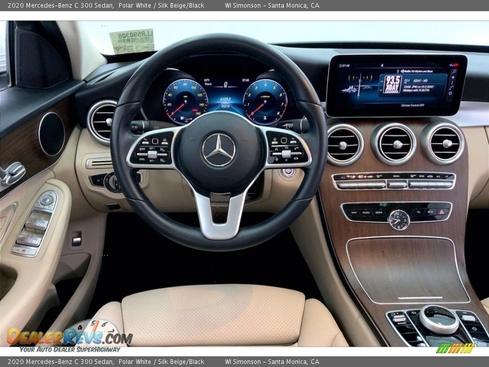 2020 Mercedes-Benz C 300 Sedan Polar White / Silk Beige/Black Photo #4