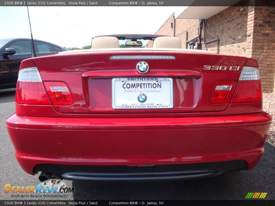 2006 BMW 3 Series 330i Convertible Imola Red / Sand Photo #5