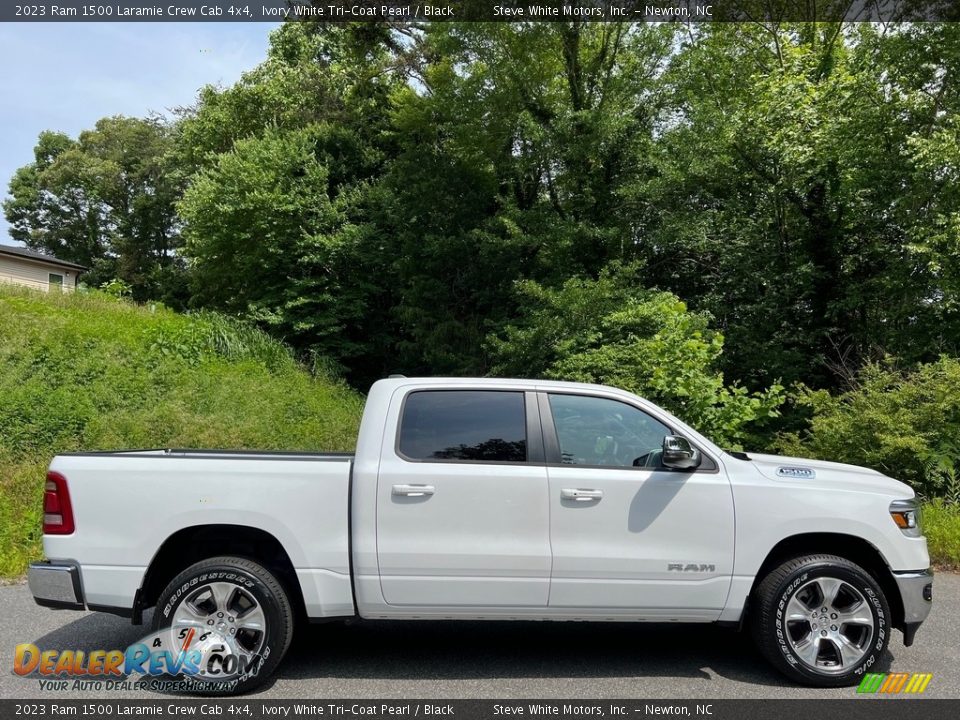 Ivory White Tri-Coat Pearl 2023 Ram 1500 Laramie Crew Cab 4x4 Photo #5