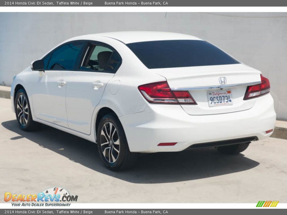 2014 Honda Civic EX Sedan Taffeta White / Beige Photo #2