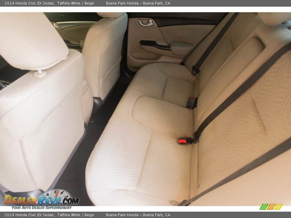 2014 Honda Civic EX Sedan Taffeta White / Beige Photo #4