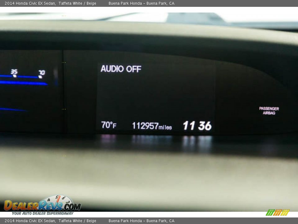 2014 Honda Civic EX Sedan Taffeta White / Beige Photo #6