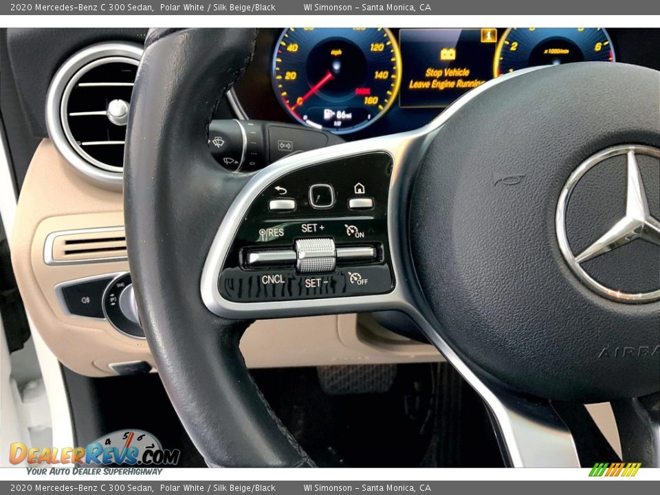 2020 Mercedes-Benz C 300 Sedan Polar White / Silk Beige/Black Photo #21