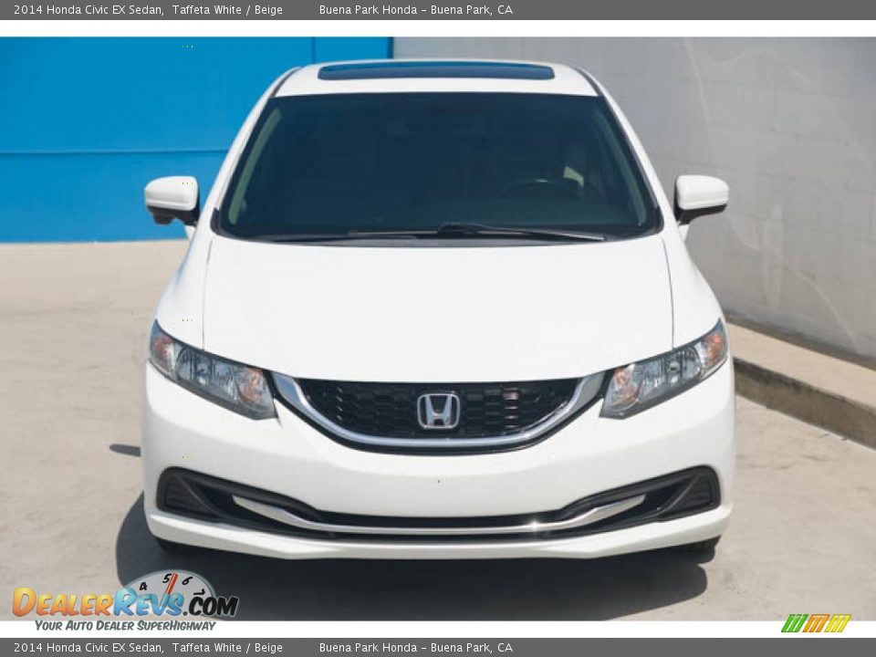 2014 Honda Civic EX Sedan Taffeta White / Beige Photo #7