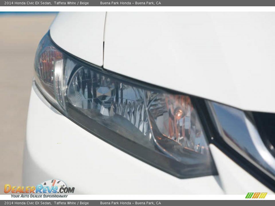 2014 Honda Civic EX Sedan Taffeta White / Beige Photo #8