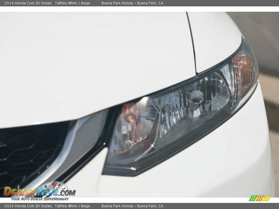 2014 Honda Civic EX Sedan Taffeta White / Beige Photo #9