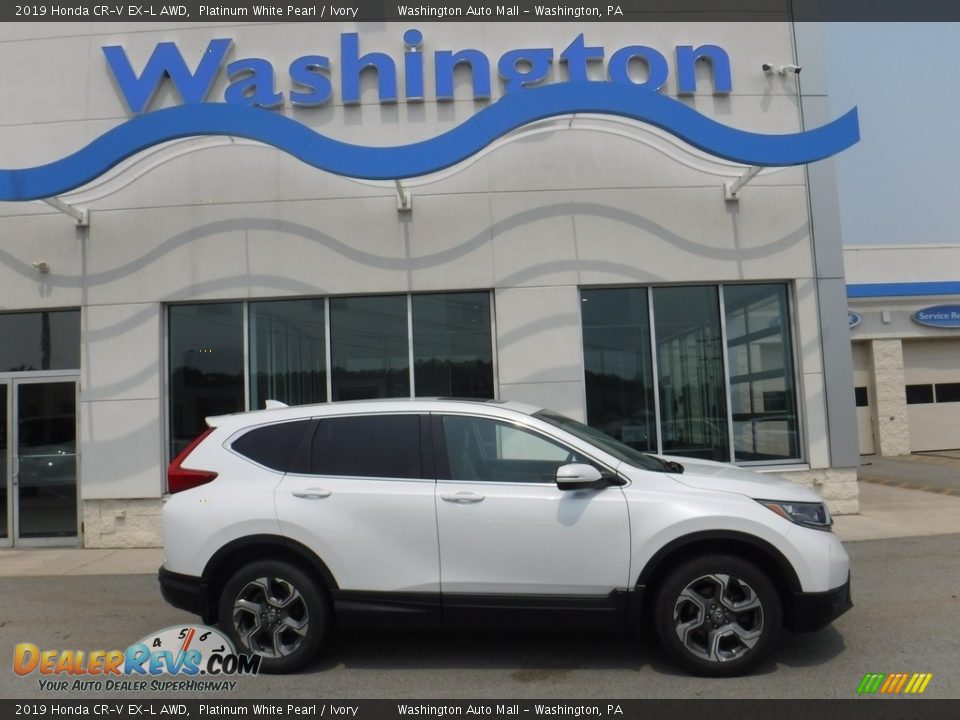 2019 Honda CR-V EX-L AWD Platinum White Pearl / Ivory Photo #2
