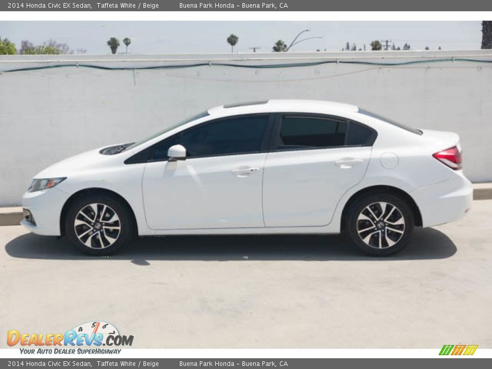 2014 Honda Civic EX Sedan Taffeta White / Beige Photo #10