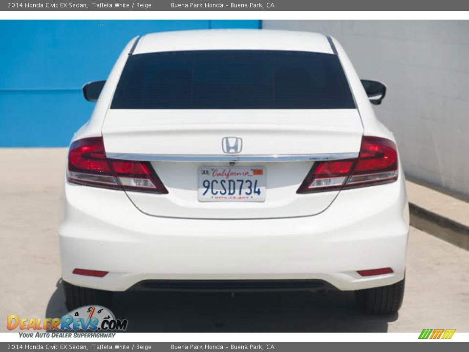 2014 Honda Civic EX Sedan Taffeta White / Beige Photo #11