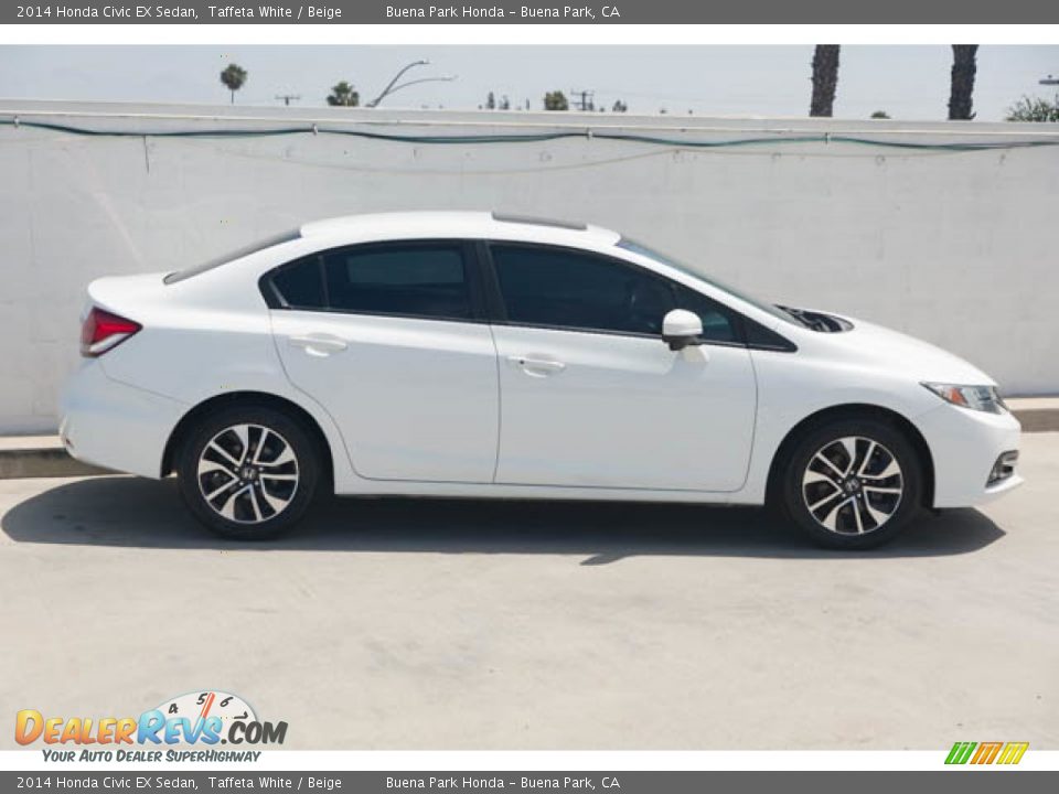 2014 Honda Civic EX Sedan Taffeta White / Beige Photo #14