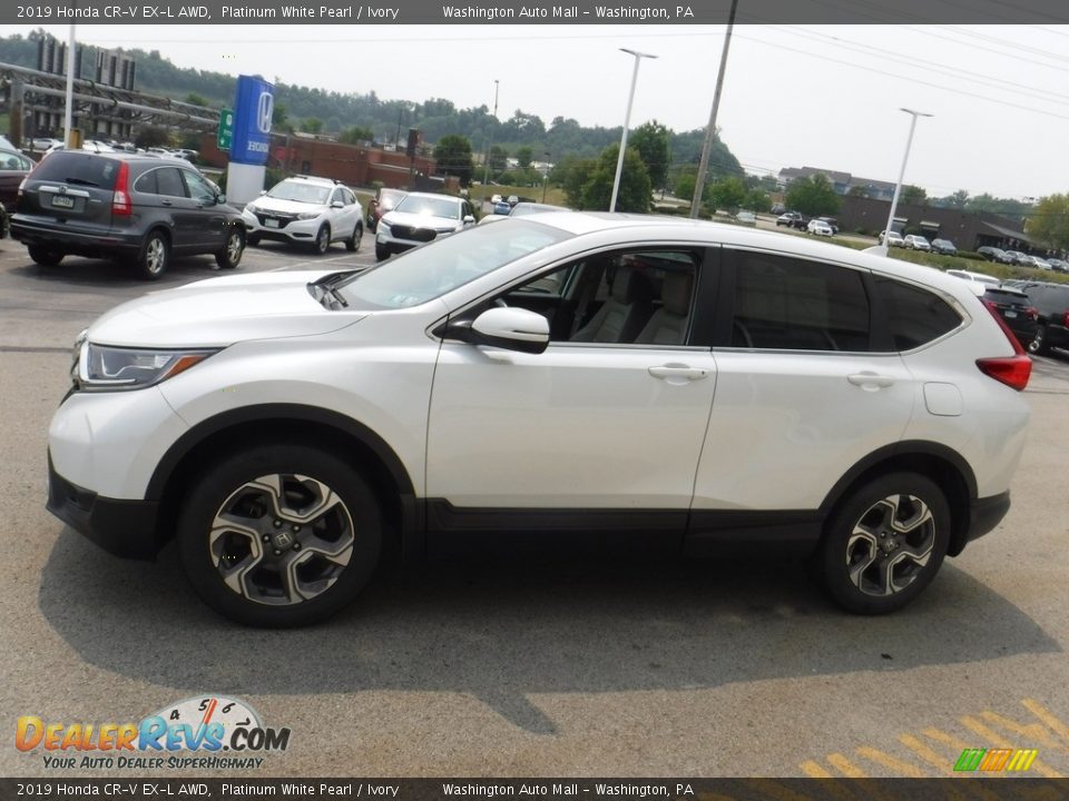 2019 Honda CR-V EX-L AWD Platinum White Pearl / Ivory Photo #6