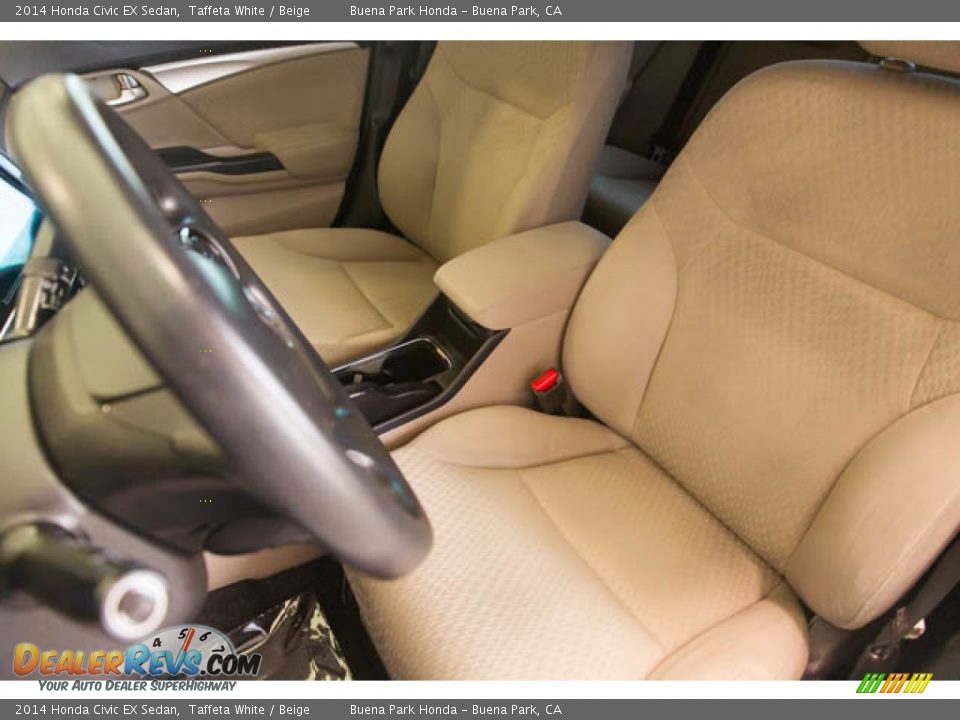 2014 Honda Civic EX Sedan Taffeta White / Beige Photo #17