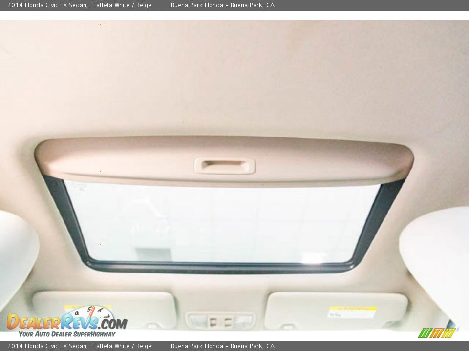 2014 Honda Civic EX Sedan Taffeta White / Beige Photo #18