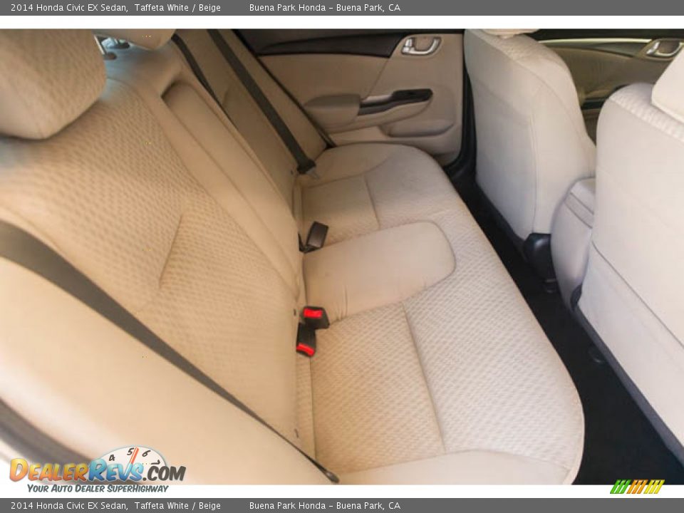 2014 Honda Civic EX Sedan Taffeta White / Beige Photo #20