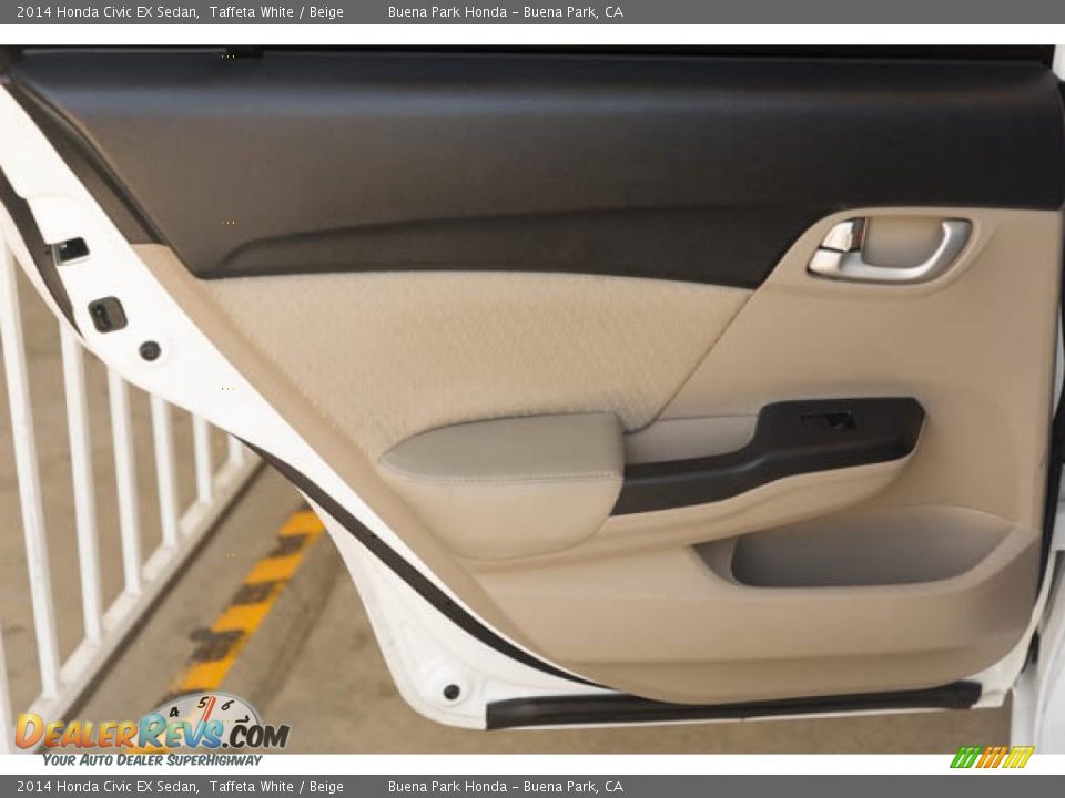 2014 Honda Civic EX Sedan Taffeta White / Beige Photo #31