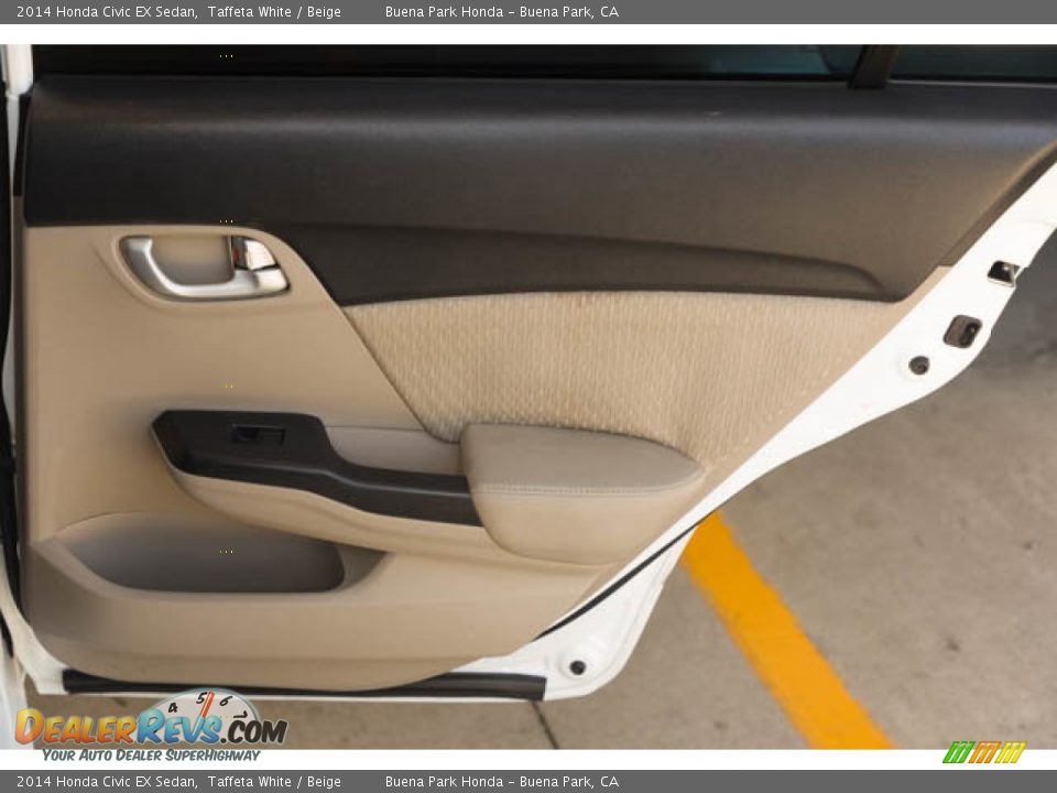 2014 Honda Civic EX Sedan Taffeta White / Beige Photo #33